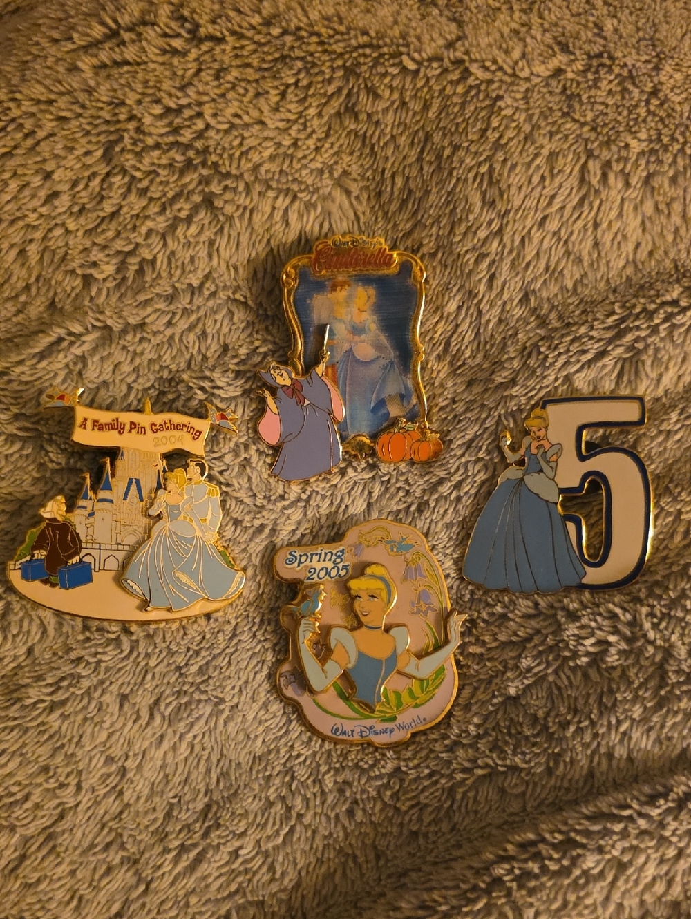 Disney Cinderella Blue Enamel Pin Lot